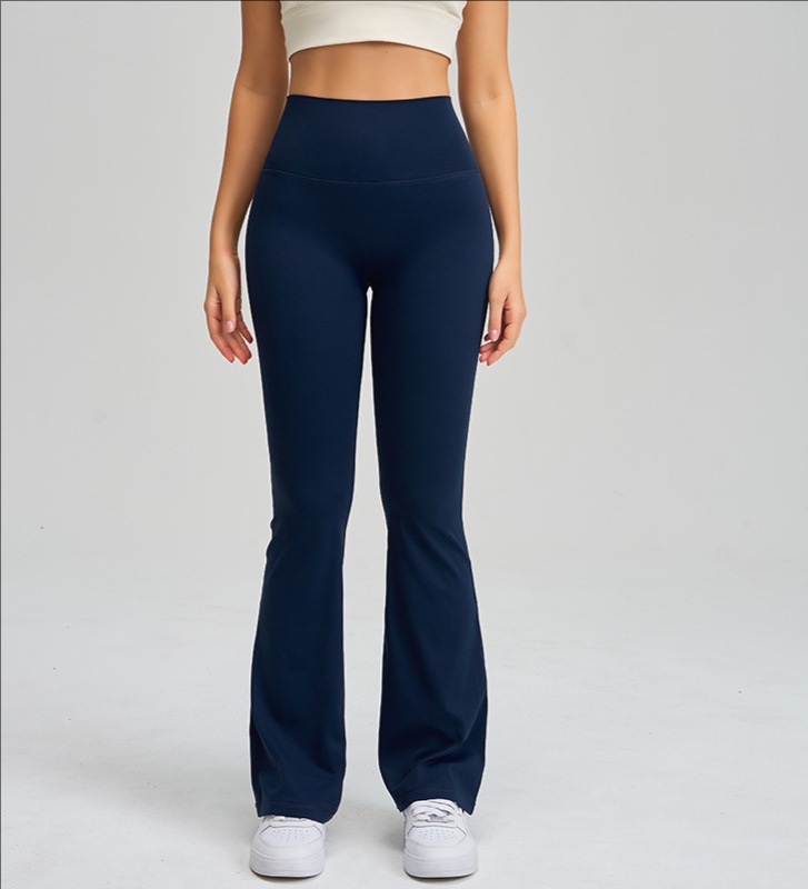 Wholesale High Waist Flare Yoga Pants Tummy Control Butt Lift Breathable Nylon Spandex Yoga Leggings For Women