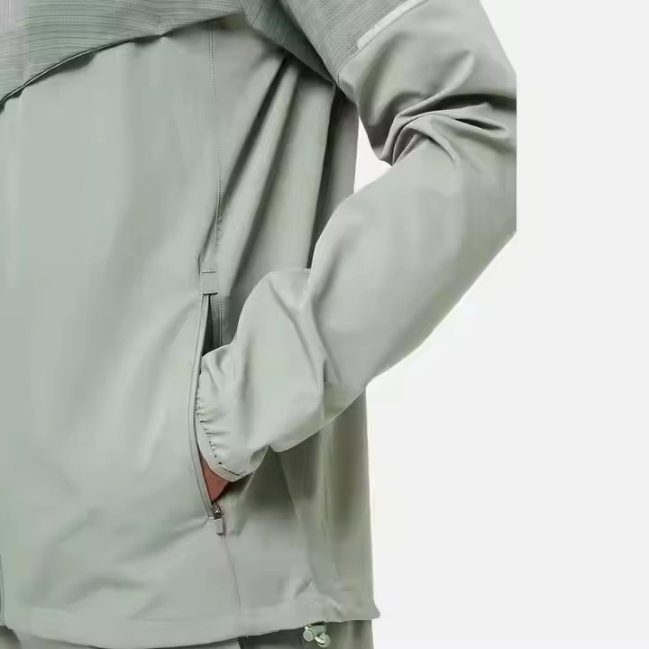 Custom Label Sportswear Set Mens Sports Suits Zip up Jacket Windbreaker Short Set Outdoor Gym Wear Hooded Tracksuits