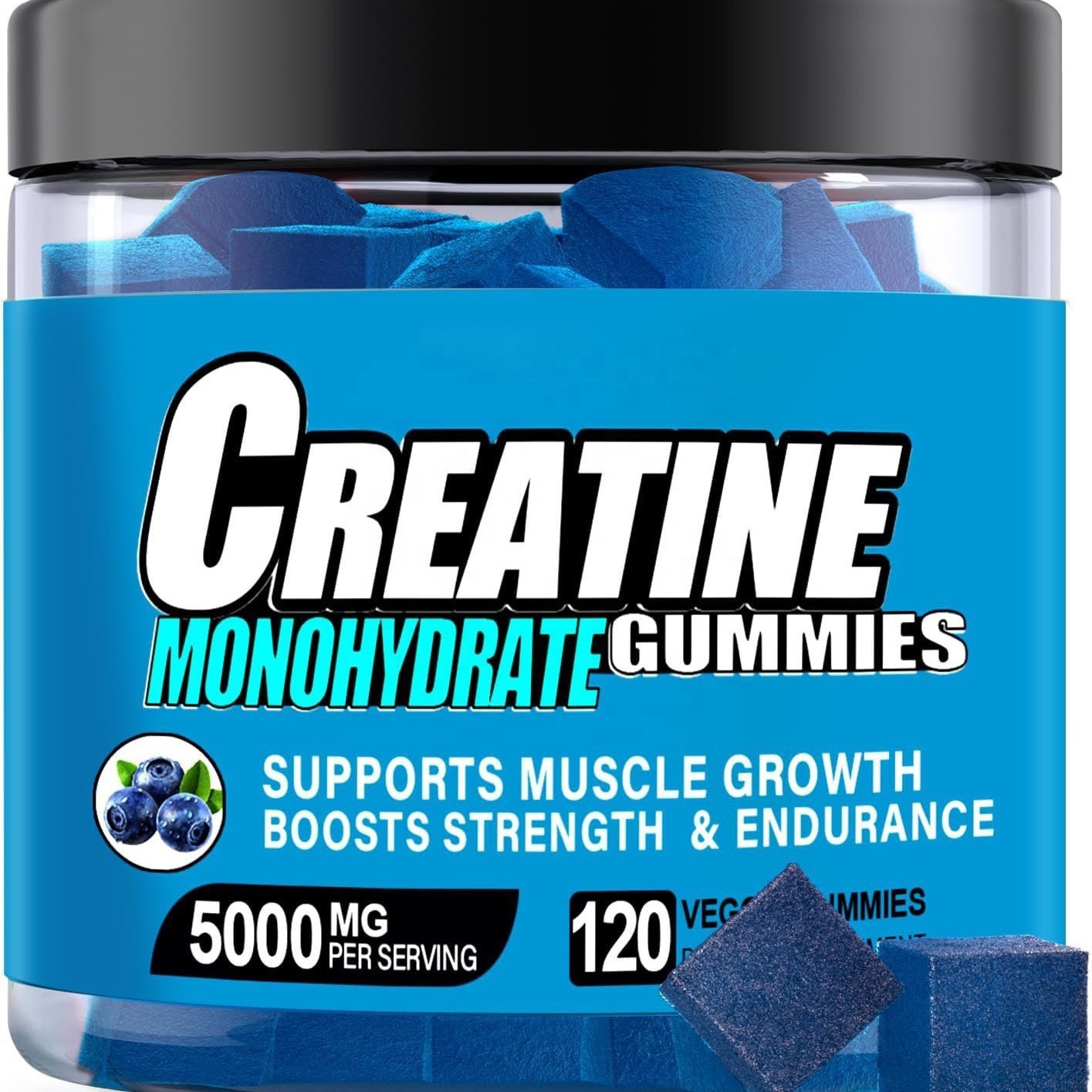 Creatine Monohydrate Creatina Monohidratada Pre Workout Gummies 5000mg Vegan Custom Loggo Private Label for Women