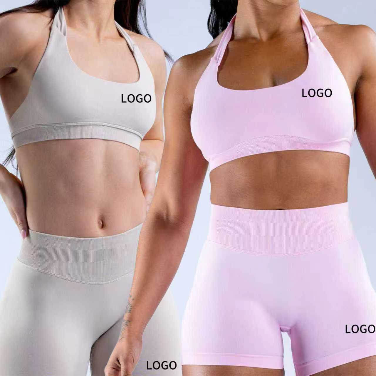 Custom 4 Piece Fitness Set Woman Activewear Manufacturers Outfit Workout Breathable Quick-Drying Womens Clothing Gym Sets