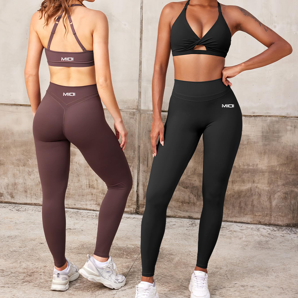Nylon Spandex Activewear Yoga Leggings Sports Fitness Workout Leggings Tummy Control Butt Lift Yoga Pants