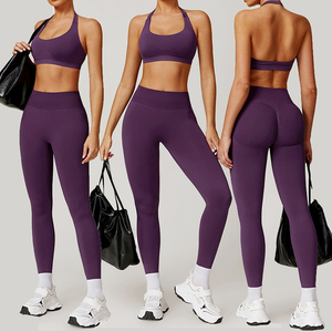 2 PCS High Quality Women Yoga Set Seamless Gym Fitness Sportswear