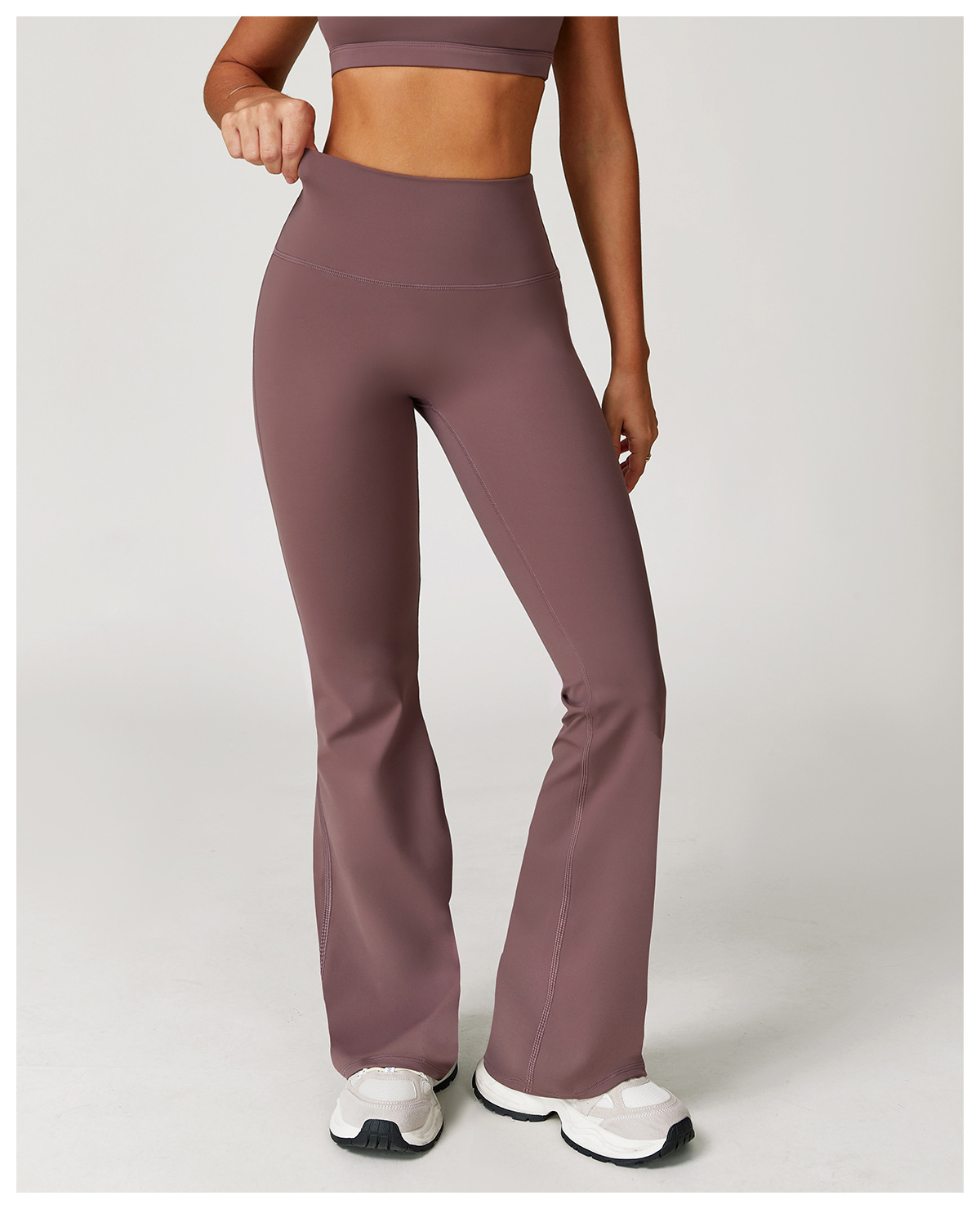 Wholesale Custom Logo Women Yoga Bell-Bottoms Sports Yoga Pants Gym Clothes Fitness Workout Wear Wide Leg Pants Flared Leggings