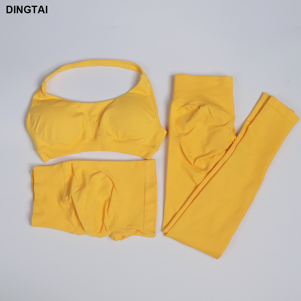 Hot New Arrival Women Seamless Rib Sportswear Active Gym Wear Set Fitness Clothing Gym Fitness Sets Women