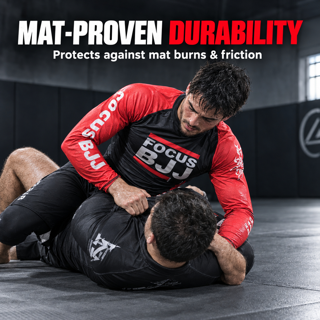 Custom Rashguard BJJ 4 Way Stretch Flatlock Stitched Silicone Waistband Sublimated Bjj Rashguard Long Sleeve Factory Supply
