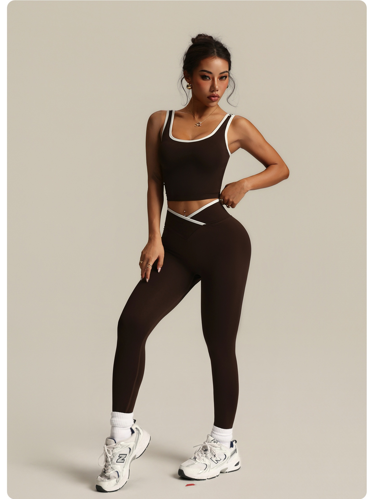 Custom Logo Women Seamless Yoga 2 Piece Set High Stretch Quick Dry Workout Tank Top Private Label Gym Activewear